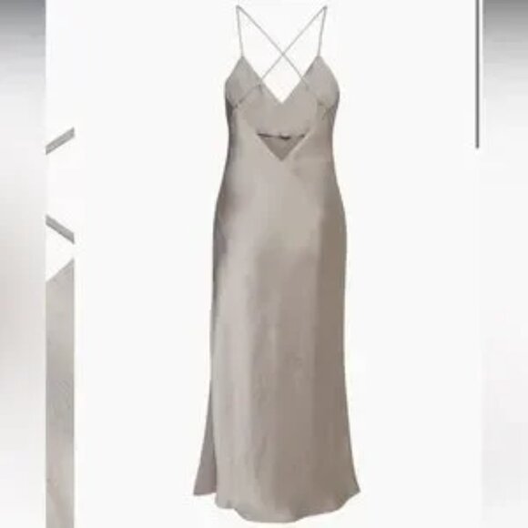 Aritzia Wilfred Only Slip Satin Maxi Dress - Picture 5 of 9